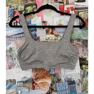 Dark Grey Free People Movement Ruched Square Neck Sports Bra S